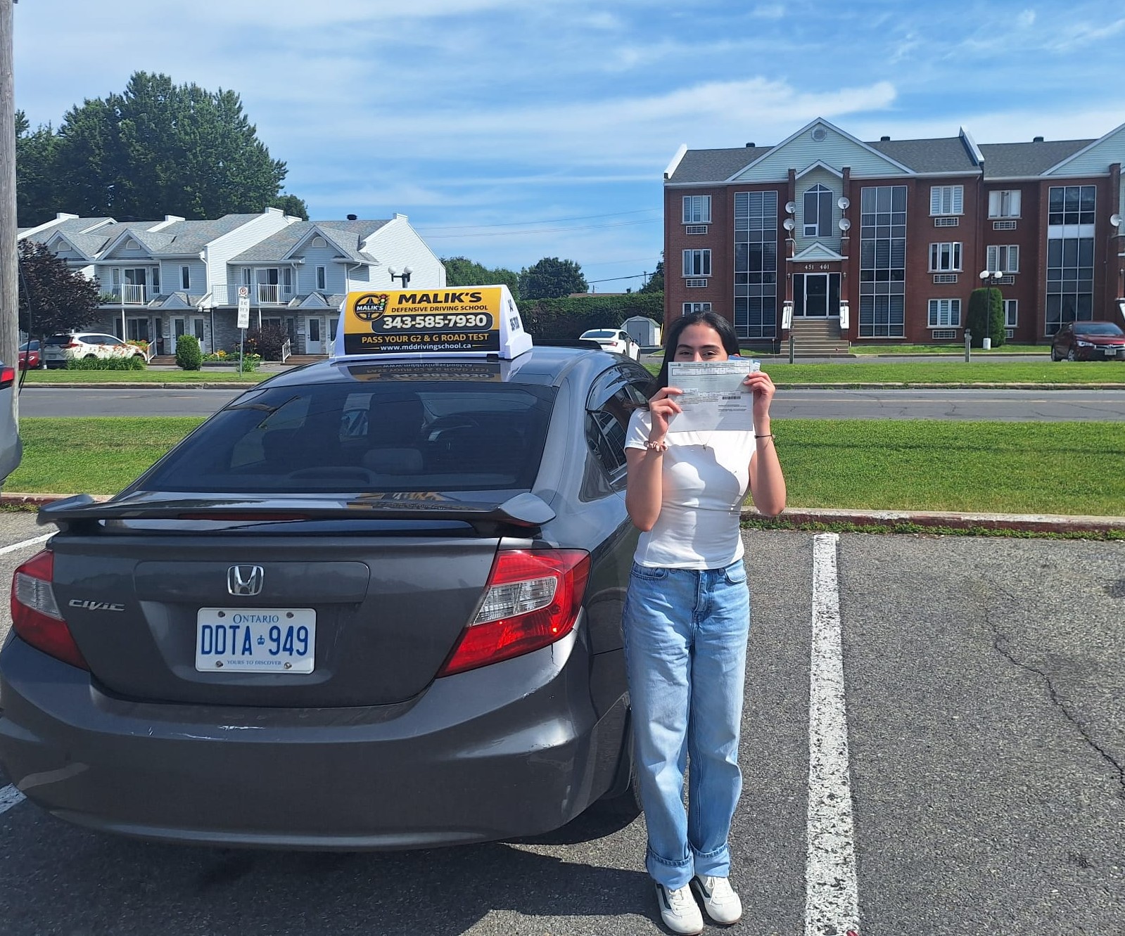 Driving School in Hawkesbury student after passing G road test