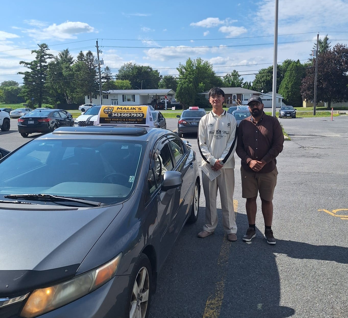 Driving School in Cornwall - Malik's Defensive Driving School student after passing G2 road test